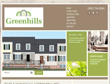 Tablet Screenshot of greenhillsapts.com